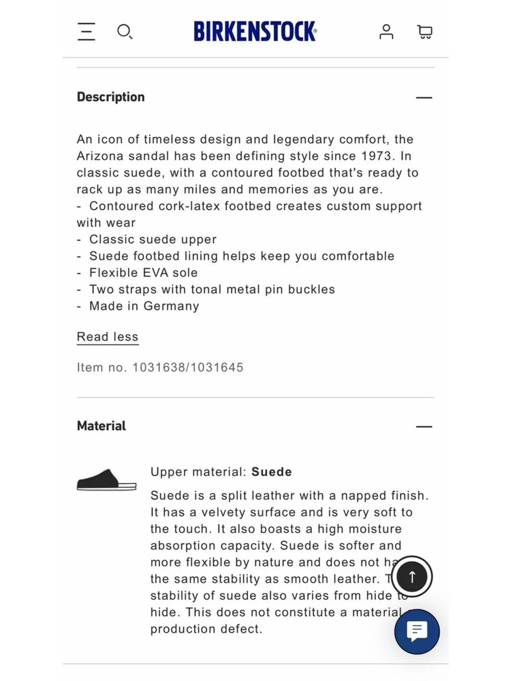 Birkenstock unisex arizona